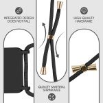 Wholesale Crossbody Lanyard Neck Strap Adjustable Necklace Pro Silicone Case Bag for iPhone 12 / 12 Pro 6.1 (Black)